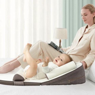 réducteur de lit bébé coussin anti-régurgitation marron bons moments