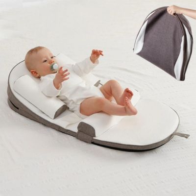 réducteur de lit bébé coussin anti-régurgitation marron sac pliable