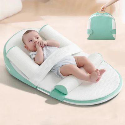 réducteur de lit bébé coussin anti-régurgitation vert sac pliable