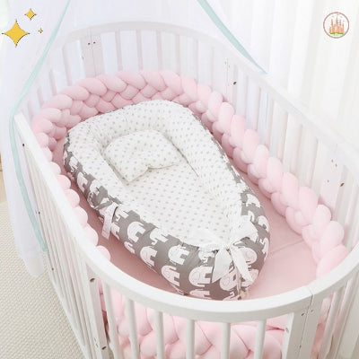 réducteur de lit en tissu éléphant blanc