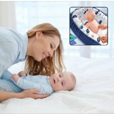 réducteur de lit pour bébé Voitures bleues cocon rassurant