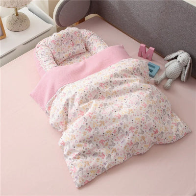 réducteur de lit rose petits lapins couette douce