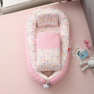 réducteur de lit rose petits lapins lit d'appoint