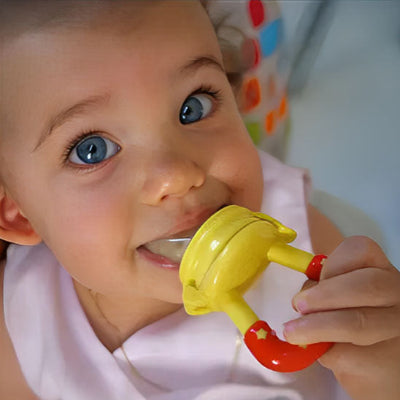 tétine grignoteuse anti-douleur bébé variante jaune