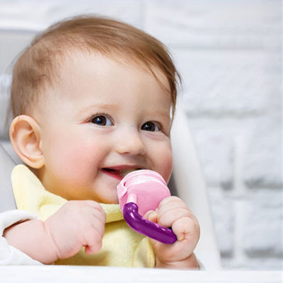 tétine grignoteuse anti-douleur bébé variante rose