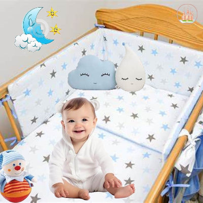 protection avec le tour de lit bébé étoiles