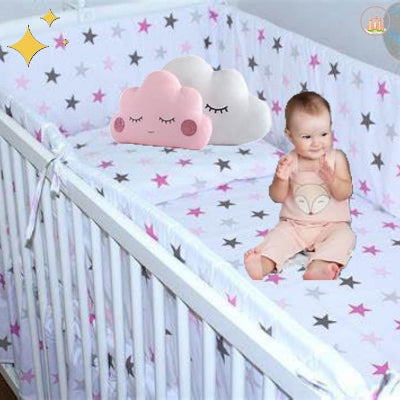tour de lit bébé étoiles PinkStar 