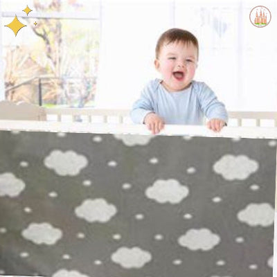 tour de lit lit bébé nuages blancs protection 