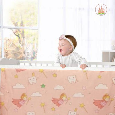 tour de lit pour bébé rose doux