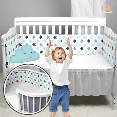 Tour de lit bébé étoiles enfant joyeux