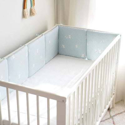 tour de lit bebe éléphant bleu