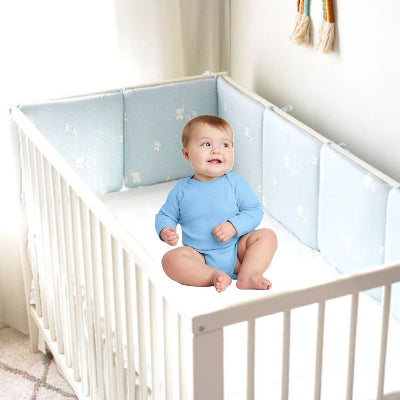 tour de lit bebe éléphant rêveur bleu
