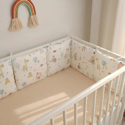 tour de lit bebe jungle kaki protection