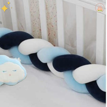 tresse berceau bleu marin blanc