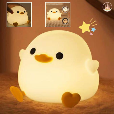 veilleuse bébé petit canard allumée