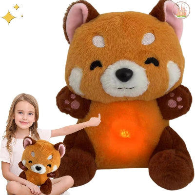 peluche musicale lumineuse avec bruit blanc bébé raton Laveur 