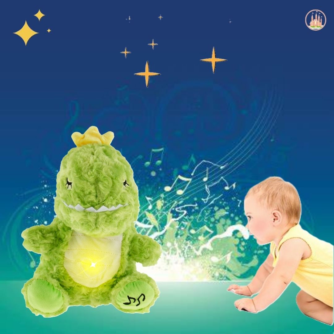 Veilleuse bébé peluche respirante dinosaure | BabyJura™