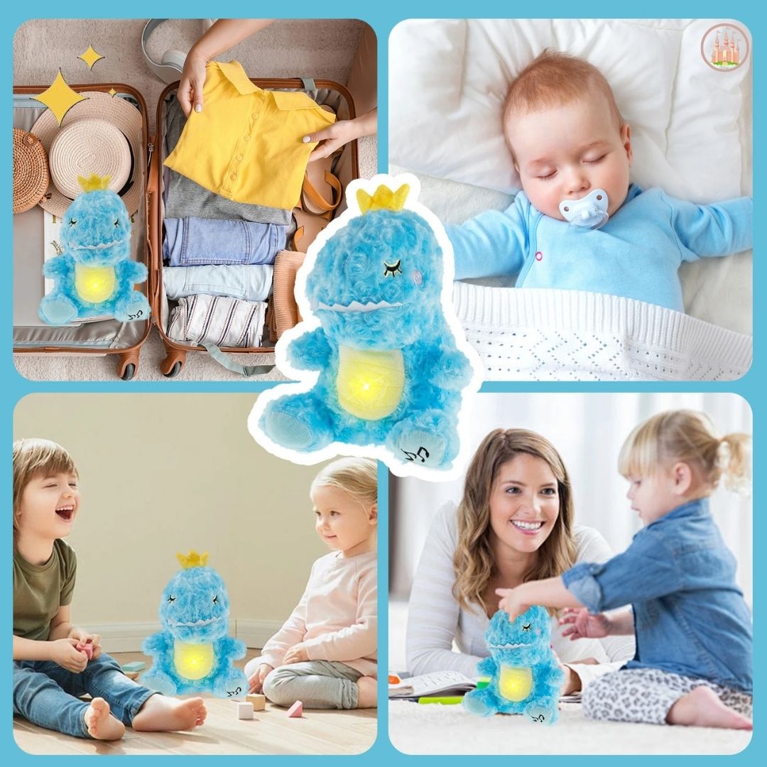 Veilleuse bébé peluche respirante dinosaure | BabyJura™