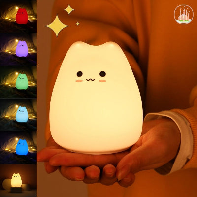 veilleuse bébé chaton adorable en silicone