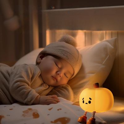 veilleuse bébé citrouille mignonne sommeil paisible