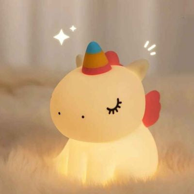 veilleuse bébé licorne en silicone meilleure compagnon de sommeil 