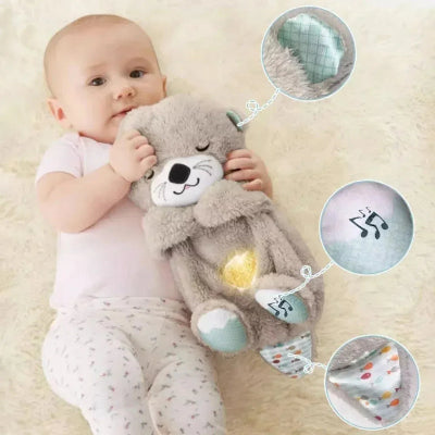veilleuse bébé loutre peluche musicale