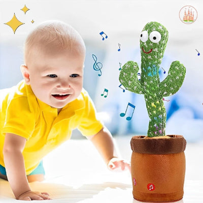 veilleuse musicale bébé en forme de cactus peluche