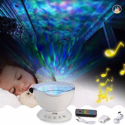 veilleuse projecteur Œuf de dinosaure étoiles blancs