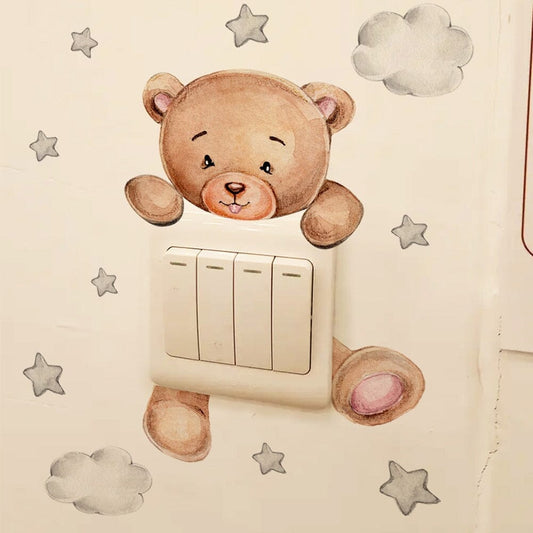 Stickybear™ - Sticker ourson décoratif | Chambre d'enfants - Enfant content